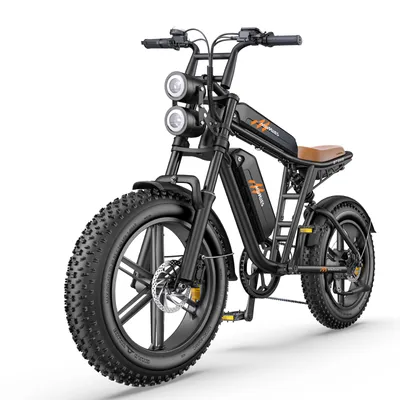 Produktbild von HillMiles E-Bike MTB mit einem Akku/2 Akkus, 832/1664Wh Akku bis zu 130km/260km, 20 * 4.0 Zoll Fette Reifen, 7 Gang, 250W Motor Max. 25km/h, MileZoom1