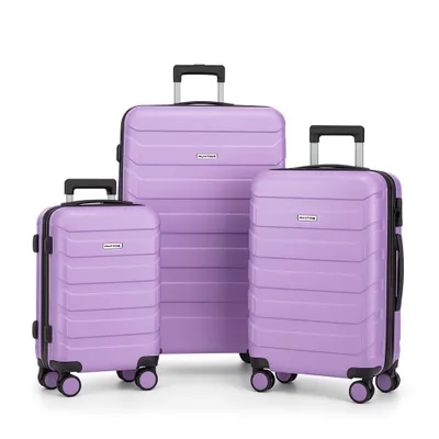 Produktbild von OMNA | 3-in-1 Koffer auf Rollen Set - 94L + 63L + 40L - Violett - Leicht und robust - Modernes Design