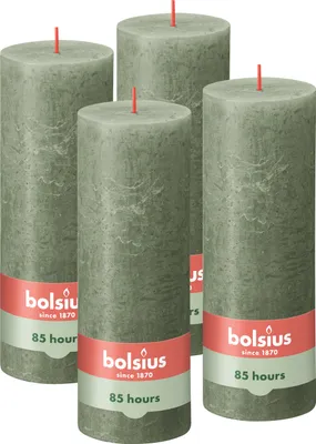 Produktbild von Bolsius 4er Set Kerzen, 19cm, grün