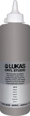 Produktbild von Lukas Cryl Studio Plastic Bottle Acrylfarbe Silver 500 ml 1 stk