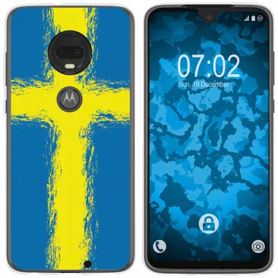 Produktbild von PhoneNatic Case kompatibel mit Motorola Moto G7 Silikon-Hülle WM Schweden M12