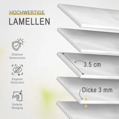 Produktbild von Sol Royal Holzjalousie SolDecor JH3 Jalousie aus Holz in Weiß, 100x160cm