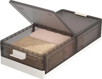 Produktbild von Famanu Aufbewahrungsbox 50,7L mit Deckel - Transparent Braun