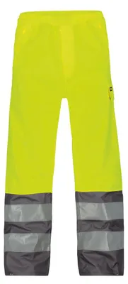 Productafbeelding van DASSY veiligheidspantalon SOLA, regenbroek, maat L, geel/grijs