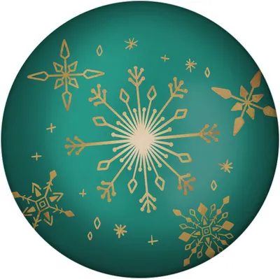 Produktbild von Schneeflocke Weihnachten Magnet rund mit Flaschenöffner