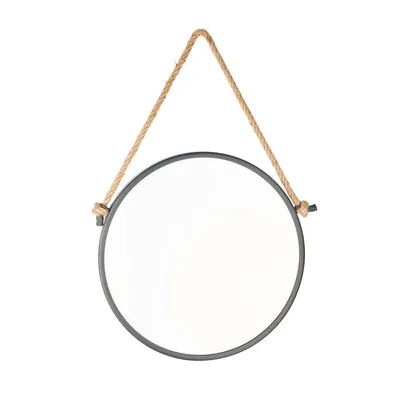 Produktbild von NATUREL Spiegel rund Ø 40 cm Metall, schwarz
