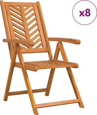Produktbild von vidaXL Gartenstuhl 8 pcs Braun 57 x 72 x 109 cm Massivholz Akazie