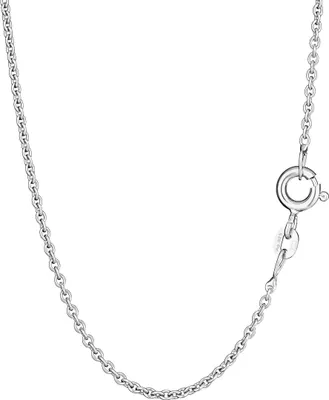 Produktbild von 60cm Ankerkette 925 Sterling Silber Kette Rund Massiv Collier 2,3g 1,10mm 6617