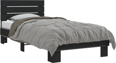 Immagine prodotto di Maison Exclusive - Struttura letto nera 90x200 cm Materiale ligneo e metallo