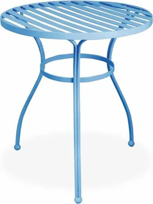 Produktbild von Casa Padrino Jugendstil Gartentisch Hellblau Ø 60 x H. 65 cm - Nostalgische Garten Möbel