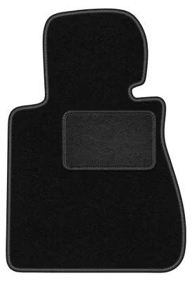 Productafbeelding van Velours bestuurdersmat voor BMW 7 E66 2001-2008 (sedan) – zwart, op maat – Wielganizator LUX