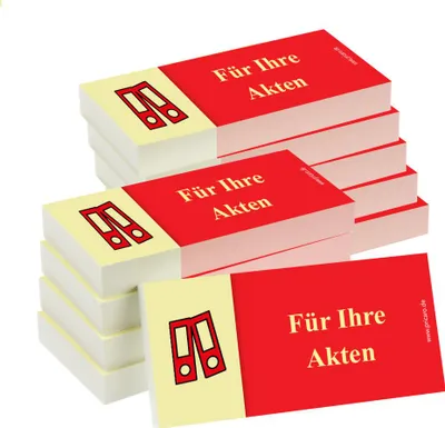 Produktbild von PRICARO Haftnotizen "Für Ihre Akten", rot, 100 Blatt, 10 Stück