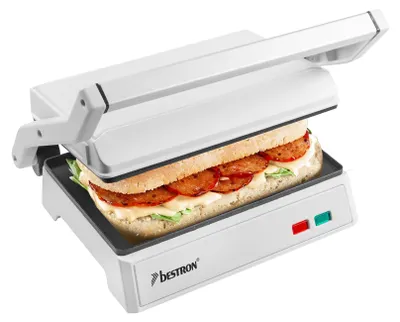 Produktbild von Bestron elektrischer Kontaktgrill mit Auffangschale, Sandwichmaker mit Cool-Touc