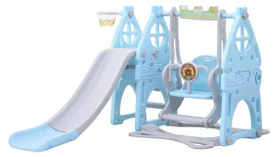 Obrázok produktu pre Detská šmýkačka s hojdačkou Baby Mix 3v1, modrá