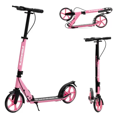 Image de ORIO City Scooter Bigwheel 200mm pliable rose - trottinette City Scooter Kickscooter pour enfants jusqu'à 100kg, double frein, sangle de transport