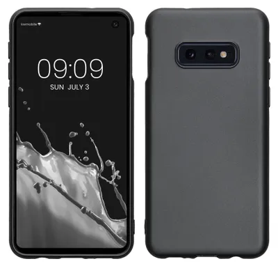 Produktbild von kwmobile Handyhülle für Samsung Galaxy S10e Hülle - Silikon Case metallisch schimmernd - Schutzhülle Cover - Metallic Grau
