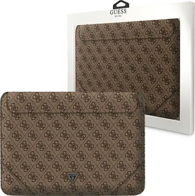 Obrázok produktu pre Taška na notebook/tablet do 16 palcov s logom Guess 4G Uptown Triangle, hnedá