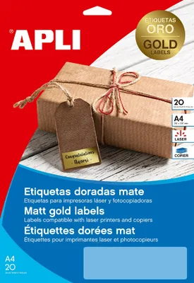 Immagine prodotto di etichette agipa 38,1 x 21,2 mm oro