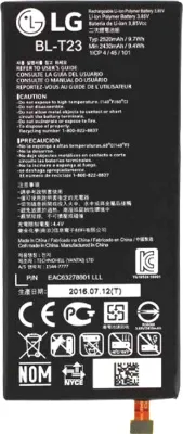 Produktbild von Original Akku für LG Electronics BL-T23 | 3.85 Volt | 2430 mAh | 9.36 Wh Li-Pol Akku