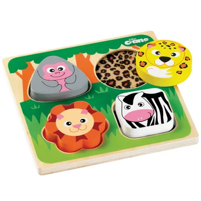 Obrázok produktu pre Drevené senzorické puzzle - Safari