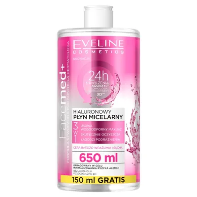 Image de Eveline Facemed+ Eau micellaire hyaluronique 3en1, 650 ml