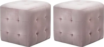 Produktbild von Nachttische 2 Stk. Rosa 30x30x30 cm Samtstoff