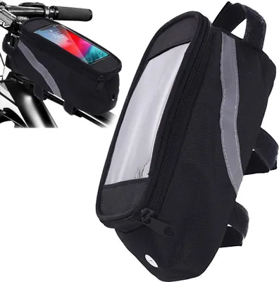 Productafbeelding van Dunlop 8719407048943, frame, fietstas, zwart, grijs, 1 liter, 130 mm, 220 mm