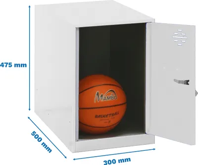 Produktbild von Simonrack Spind SIMONLOCKER DISM weiß 8425437116469, 1 Schließfach 30,0 x 50,0 x 47,5 cm
