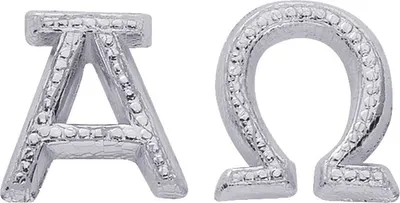 Produktbild von Wachs-Alpha und Omega 15x15mm silber 1 Paar Packung mit 6 Stück