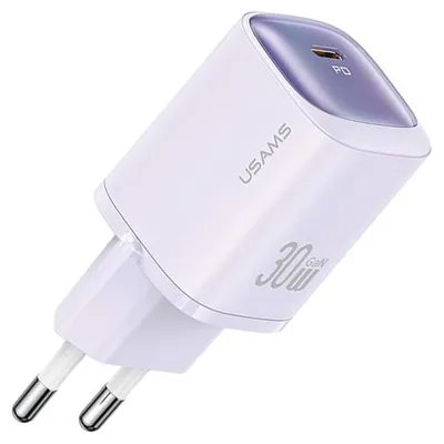 Zdjęcie produktu dla Ładowarka USAMS CC251 30W GaN USB-C fioletowy
