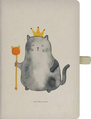 Produktbild von Mr. & Mrs. Panda Tagebuch Katze König - Transparent - Geschenk, Skizzenbuch, notizbuch, Krone, Cats, Kladde, Wohnung, Königlich, Reisetagebuch, Journal, Familie