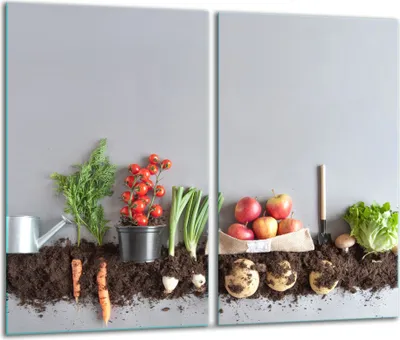 Produktbild von Herdabdeckplatten 2 teilig 30x52 Glaskeramikkochfeld Abdeckung Glas Ballon
