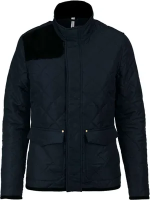Produktbild von Kariban Damen Steppjacke Quilted Jacket Stepp-Jacke Bomberjacke, Größe:M, Farbe:Navy/Black