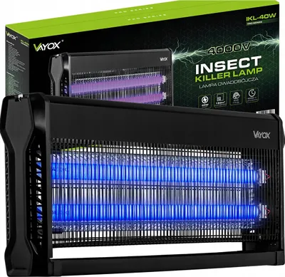 Immagine prodotto di Vayox Lampada UV per insetti Trappola elettrica per insetti IKL-40W | 4000V | Nero