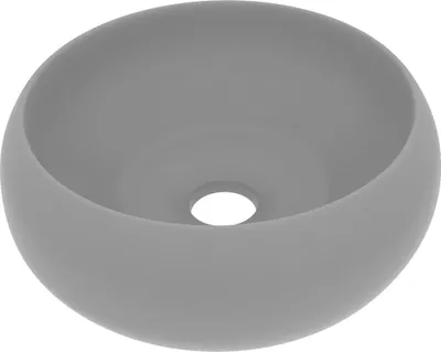 Obrázek produktu pro vidaXL umyvadlo kulaté matné světle šedé 40x15 cm Keramika