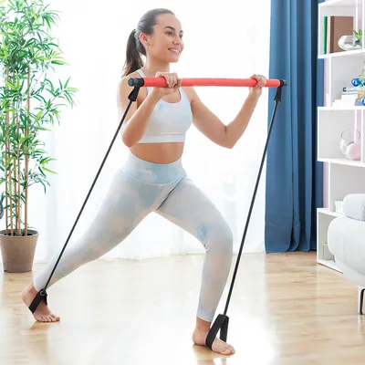 Produktbild von Trainingsstange mit Gummibändern und Übungsanleitung Resibar InnovaGoods