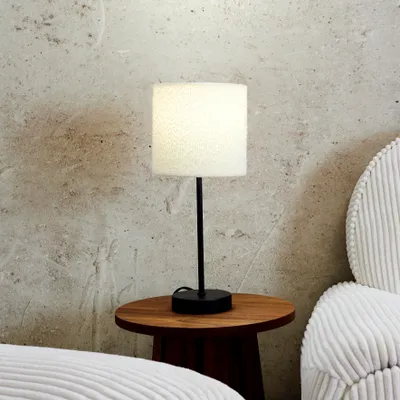 Produktbild von Metalllampe mit Bouclette-Lampenschirm