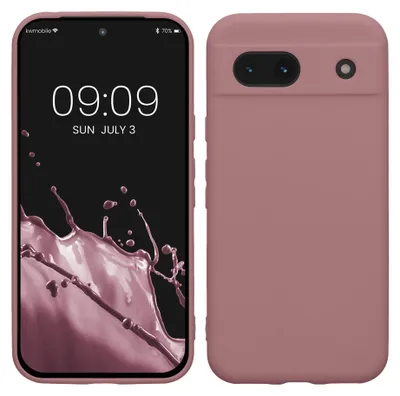 Produktbild von kwmobile Handyhülle für Google Pixel 8a Hülle - weiches Handy Silikon Case - Schutzhülle Cover - Altrosa matt