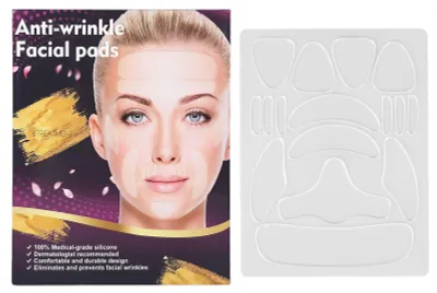 Produktbild von 16 Stück Silikon-Faltenpolster, wiederverwendbar, weich, bequem, für Hals, Stirn, Gesicht, für Frauen