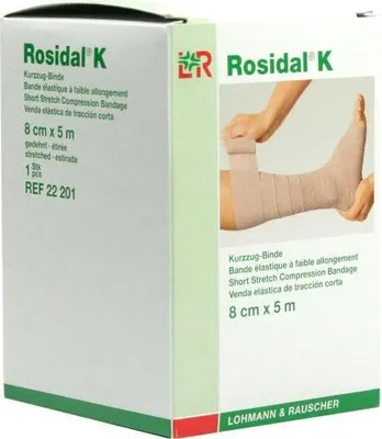 Produktbild von Rosidal K Kurzzug-Binde 8 cm x 5 m, 1 St. Binde