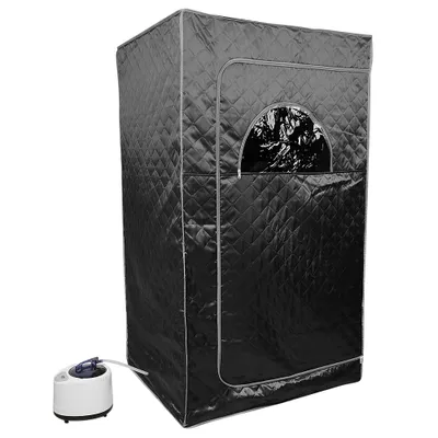Produktbild von Tragbare Dampfsauna 1000W 220V Personal Home Spa mit Dampfgarer 100*80*170cm Schwarz