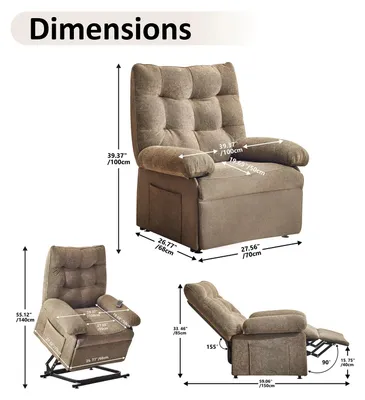 Immagine prodotto di Poltrona elevatrice elettrica - Sedia elevatrice - Poltrona regolabile - Sedia confortevole - Cuscino imbottito