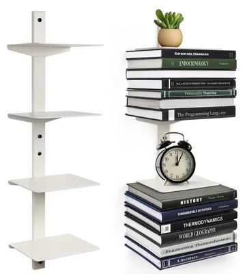 Produktbild von Unsichtbares Wandregal, Eisen, schwebende Regale, moderne Bücheraufbewahrung, Bücherorganizer, Bücherhalter für Zuhause
