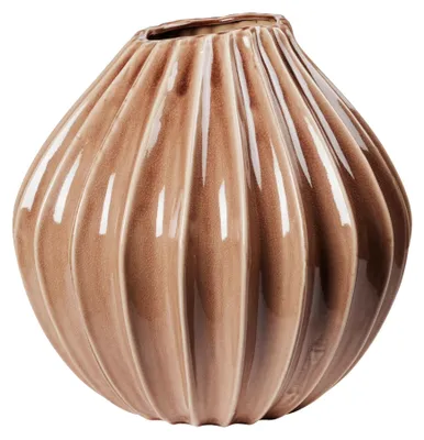 Produktbild von Broste Copenhagen Wide Vase Fawn braun M 25cm