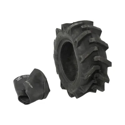 Image de 1x pneu 16x6.5-8 plus chambre à air pour tracteur de pelouse Pneu à crampons neuf