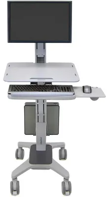 Obrázek produktu pro Ergotron WorkFit C-Mod, Single Display Sit-Stand Workstation, 8,1 kg, 68,6 cm (27"), 75 x 75 mm, 100 x 100 mm, Nastavení výšky, Šedá