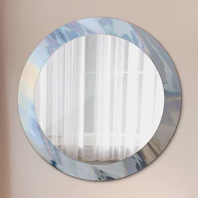 Produktbild von Spiegel - Mirror zum Wandspiegel Schlafzimmer – Schminkspiegel- holographisch Textur- Ø70cm
