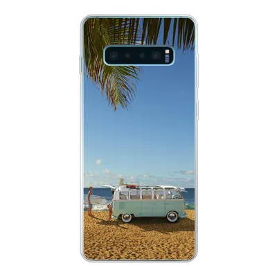 Produktbild von MuchoWow® Handyhülle Schutzhülle Hülle für Samsung Galaxy S10 Lite Strand - Bus - Surfen Silikon Softcase Handy Hülle - Schutz
