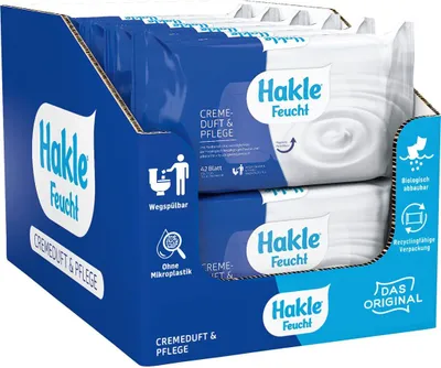 Produktbild von Hakle Feucht Cremeduft & Pflege (12 x 42 Blatt)