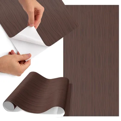 Produktbild von Möbelfolie 50x100 cm - Klebefolie Möbel - Selbstklebende Folie - Folie für Möbel - Möbelfolie Küche - Klebefolie Küche - Möbelfolie Schrank - Wasserdicht - Abwaschbar - Selbstklebend - Luftblasenfrei - Rückstandslos entfernbar - Maserungsmuster